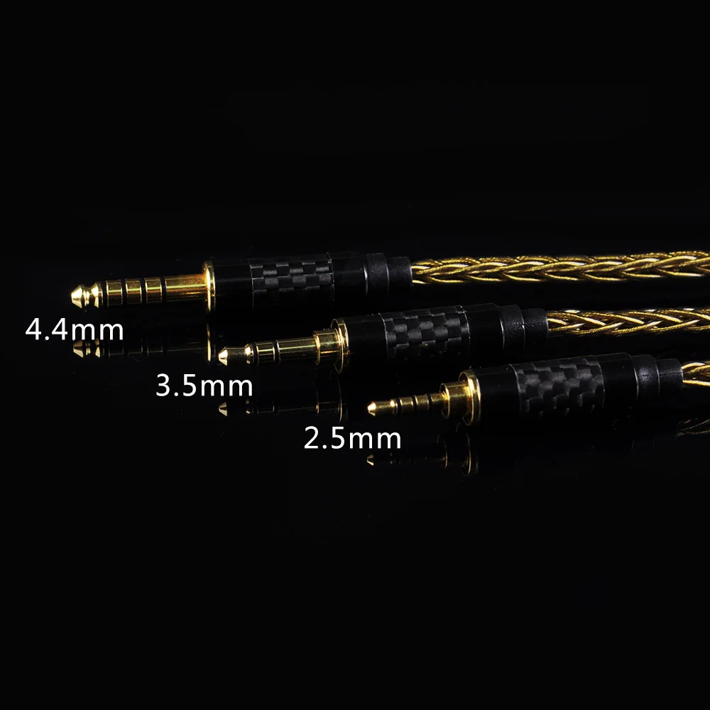 AK новейший Yinyoo 8 ядерный Чистый медный посеребренный 3,5/4,4/2,5 мм сбалансированный MMCX/2Pin разъем для наушников кабель для наушников KZ TRN CCA