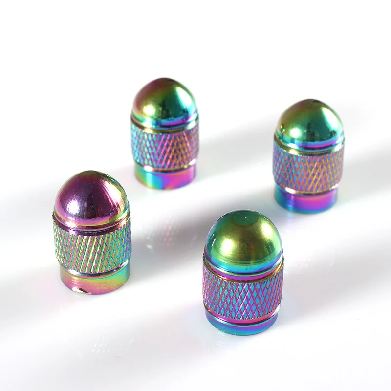 Multicolor Aluminum Car Tyre Air Valve Caps Bicycle Tire Valve Cap Car