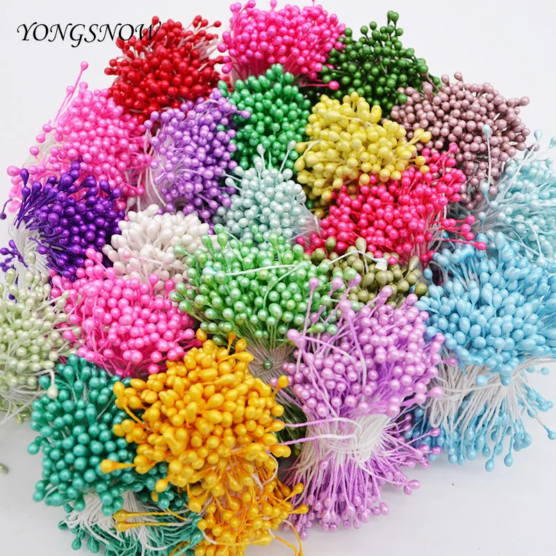 

500pcs/lot 3mm Mini Stamen Handmade Artificial Flower For Wedding Home Decoration DIY Fake Pearl Scrapbooking Accessories 55Z