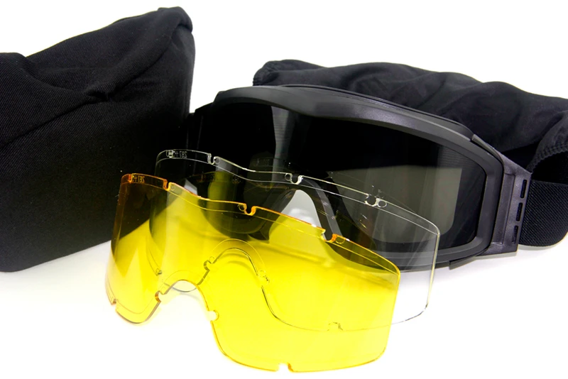 Горячая 3 линзы армейский профиль NVG очки военные тактические очки защитные очки для Wargame лыжные очки мотоциклетные очки