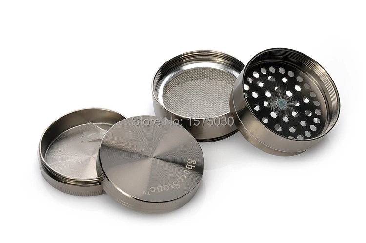 Top Brands Hot Sale 4-layer High Quality Metal Smoking Hand Crank Herb Tobacco Grinder Vibration Grinders 4 Colors Free Shipping 7