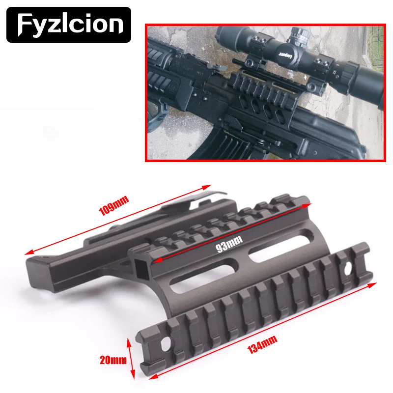 

Hunting Caza Quick Release AK 47/ 74 Picatinny Weaver 20mm Rails AK Series QD Double Side Scope Mount Rifle Airsoft