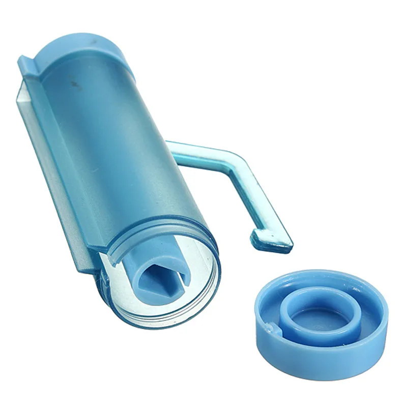 Зубная паста роликовый соковыжималка Пластиковый Дозатор трубка партнер подвесной держатель присоска - Цвет: Blue