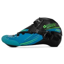 Bont Jet 2PT 195 мм Скорость Встроенный скейт Heatmoldable углеродного волокна загрузки соревнования гонки катание ботинки Patines обувь