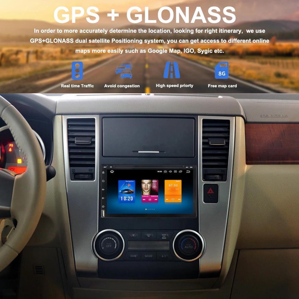 Clearance 6.95" IPS Car DVD player Universal 2din Car Multimedia Autoradio vehicle GPS 1024*600 head unit Support DAB+ Mirror link Wifi 2