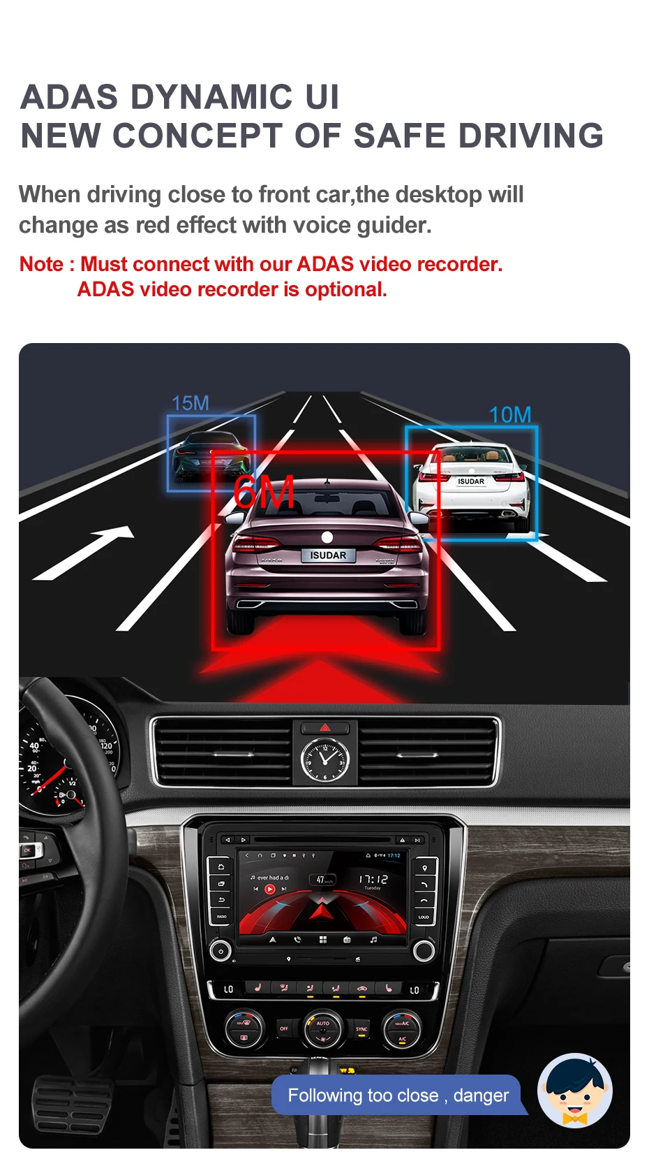 Cheap Isudar H53 Car Multimedia 2 Din Auto Radio GPS Android 4G For VW/Volkswagen/POLO/Golf/Skoda/Octavia/Seat/Leon RAM 4GB DVD Player 6