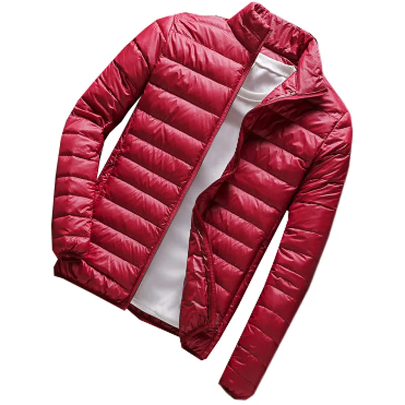 MFERLIER зимние осенние мужские куртки 5XL 6XL 7XL 8XL 9XL Большие размеры повседневные куртки с длинными рукавами 5 цветов - Цвет: Красный