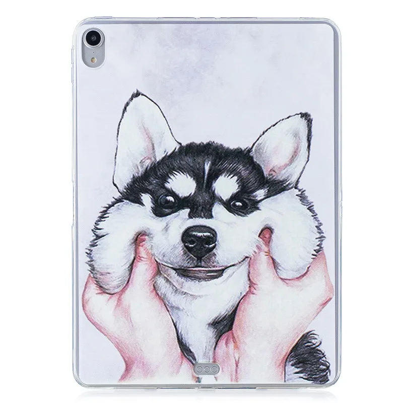 Kawaii чехол накладка с рисунком кота щенка панды для iPad Pro 11 Tablet TPU Мягкий