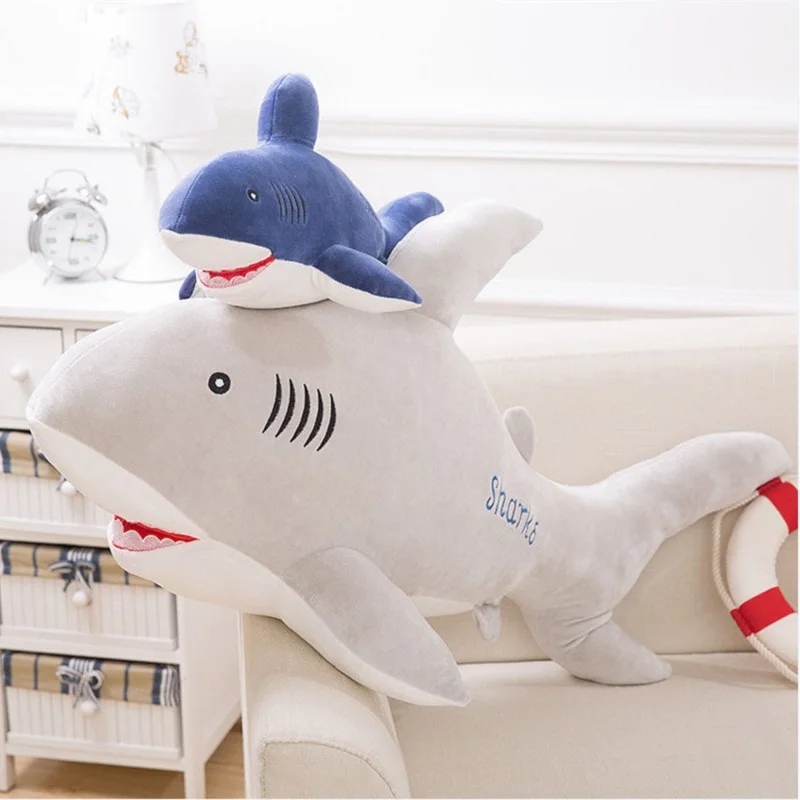 New Style Shark Plush Toys Big Fish Cloth Doll Whale Soft Stuffed Plush Animals Doll Children Birthday Gift 2