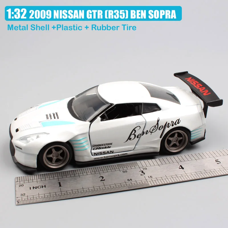 Тюнеры Jada JDM для автомобилей NISSAN GTR 1:32 R35 Бен сопра литье под давлением