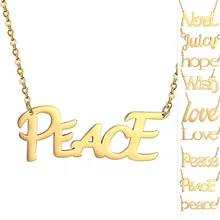 

stainless steel Necklace Thin Chain Tiny Hand Stamp Custom Name Initial Letter Hope Necklace Delicate Sister Gift