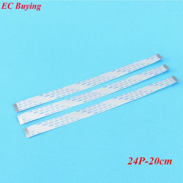 

10pcs 200mm Length 24 Pins 0.5mm Pitch FFC FPC Ribbon Flat Cable Forward Direction For TTL