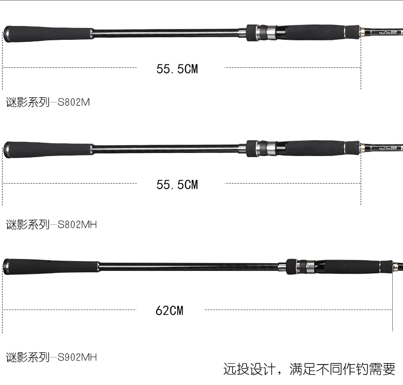 TSURINOYA MYSTERY 2,4 m/MH power Spining Rod, удочка для морских басов, черная удочка для окуня, удочка для рыбной ловли alburnus