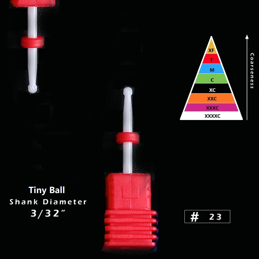28 типов керамических карбидные сверла для ногтей, набор фрез для электрического маникюрного сверла, оборудование для маникюра - Цвет: TYPE 23