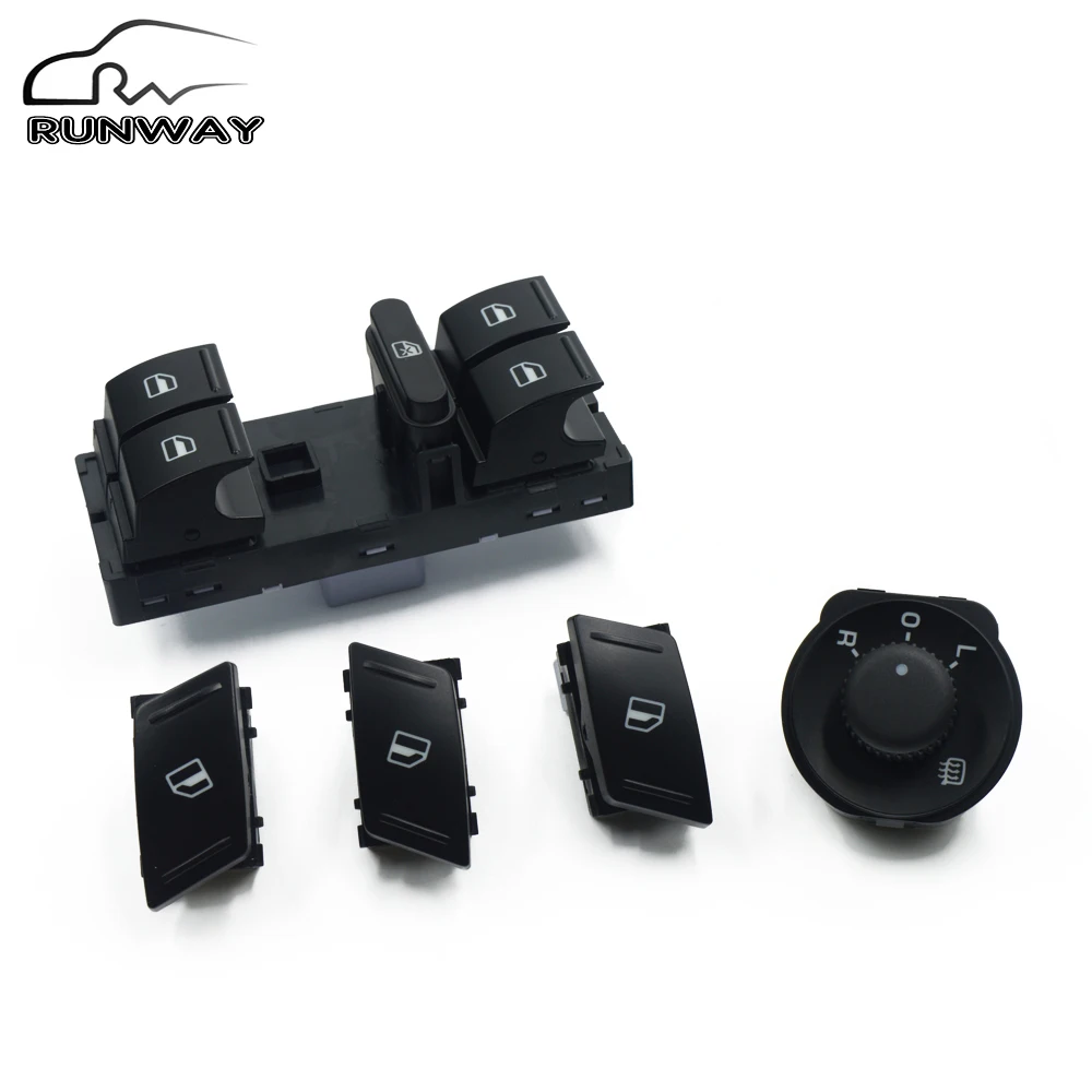 Кнопка переключения стеклоподъемника для SKODA Octavia MK2 II 1Z Master 5 шт./компл. 1Z0 959 858B