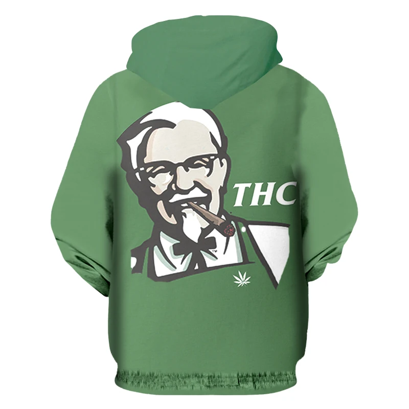 CJLM зеленое худи Новые поступления THC 3D KFC X 420 хлопковая Футболка Мужская модная