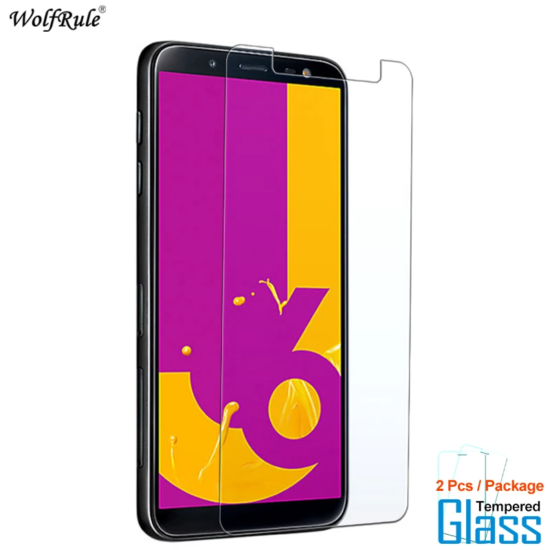 2 шт для стекла Samsung Galaxy J6 Plus защита экрана закаленное стекло + пленка телефона Prime