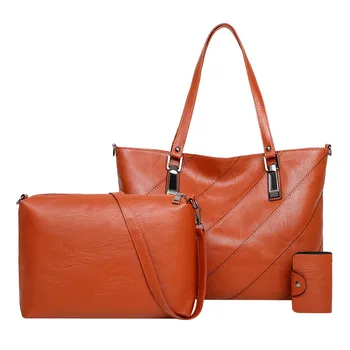 

Clutch Bag Women Fashion Zipper 3Pcs Pure Color Big Capacity Handbag Causal Messenger Bags Small Wallets Torba Damska ##5