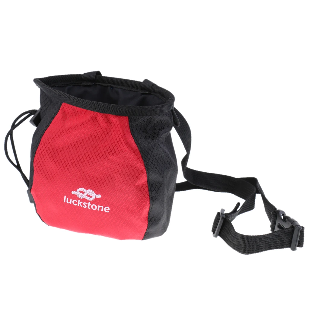 

Chalk Bag No Leak Rock Climbing Strawstring Bag Drawstring Magnesia Sack with Adjustable Belt for Gymnastics Bouldering