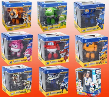 

12-15 cm Big Size Super Wings Jett Donnie Dizzy Jerome Jimbo Paul 9 style Deformation Toys Brinquedos birthday goft for children