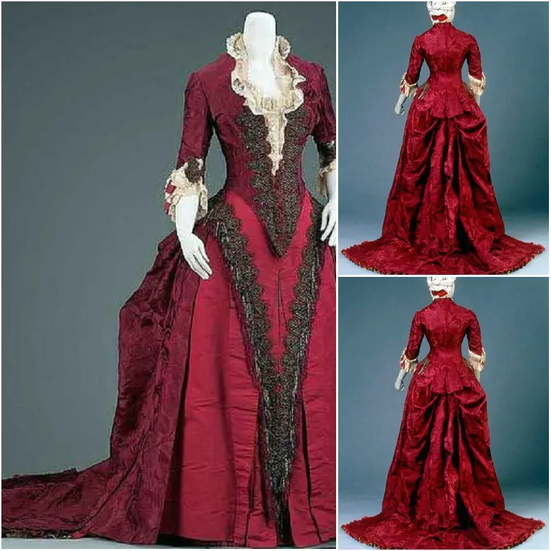 

19 Century Civil War Southern Belle Gown evening Dress/Victorian Lolita dresses/scarlett dress US6-26 SC-843