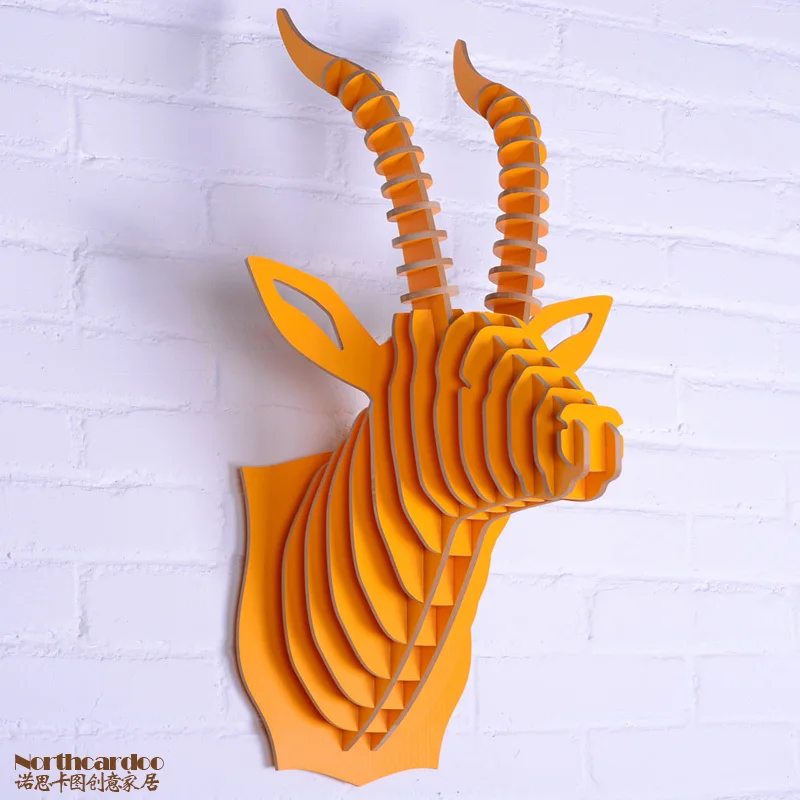 Goat Head Wall Decoration,wood carving goat interior decor,wall animal head,decoration home