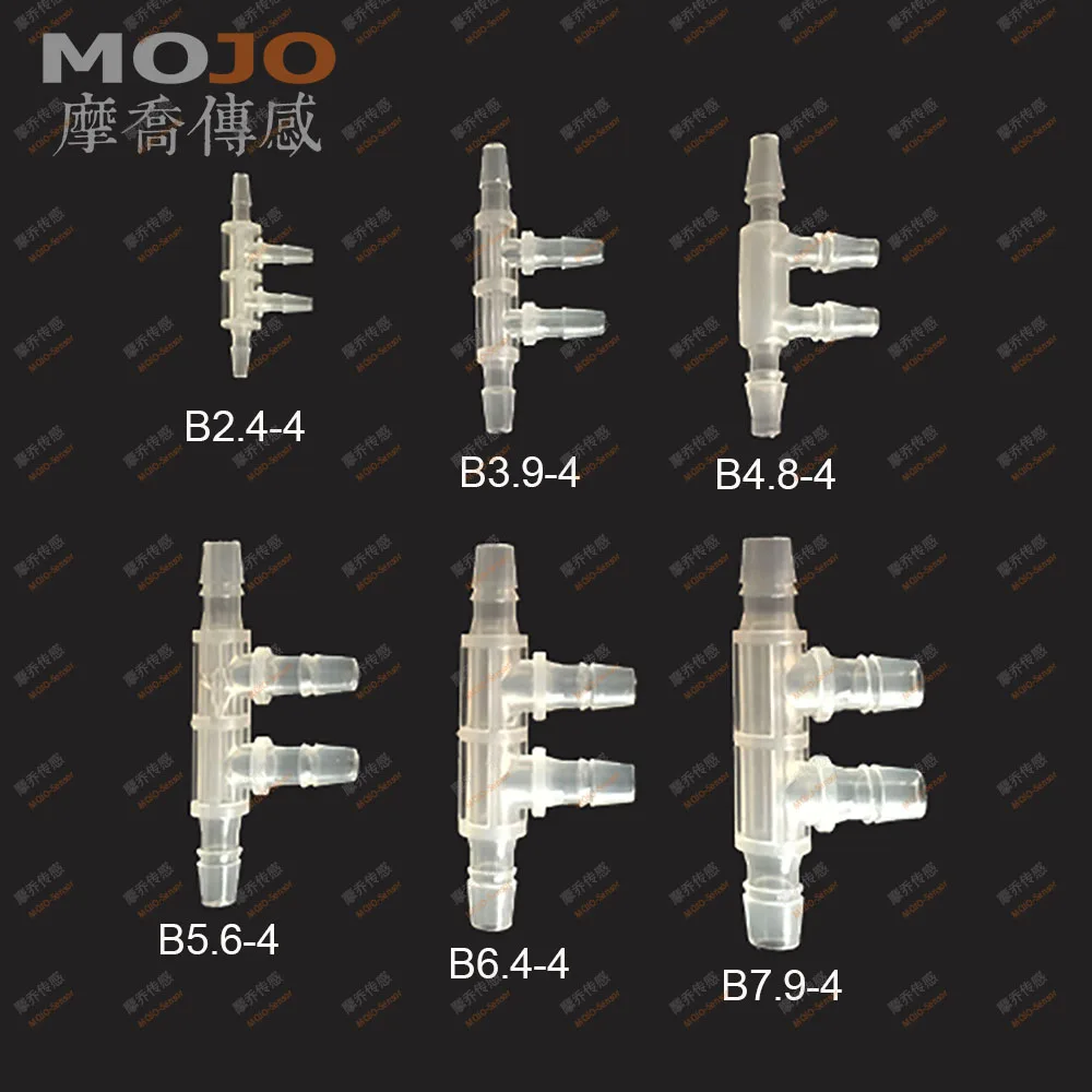 100 шт./лот) MJ-B2.4-4 несколько проходных соединителей труб 2,4 мм четырехходовой трубы соединения пластиковые cоединители для шлангов