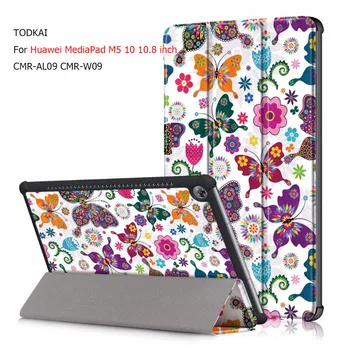 

Magnet Smart Painted PU Leather Cover for Huawei Mediapad M5 10 10.8 inch Table CMR-AL09 CMR-W09 Flip Case for Huawei M5 10+film