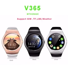 NEUE Männer Armbanduhr V365 Kreis Smart Uhr Schrittzähler Fitness Tracker LBS SIM TF Smartwatch für ios Android Smartphone