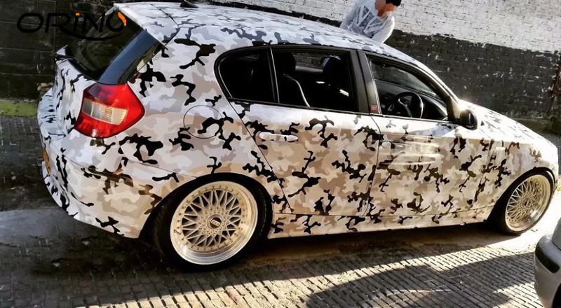 Black White Camouflage Vinyl Film Wrap-9