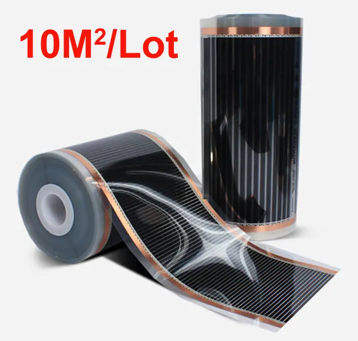 Hot 50CM* 20M/Roll 10m2 Korea Electric Floor Heating Films AC220V/230V 110W/M Far Infrared Carbon Heating Film Hot 50CM* 20M/Roll 10m2 Korea Electric Floor Heating Films AC220V/230V 110W/M Far Infrared Carbon Heating Film