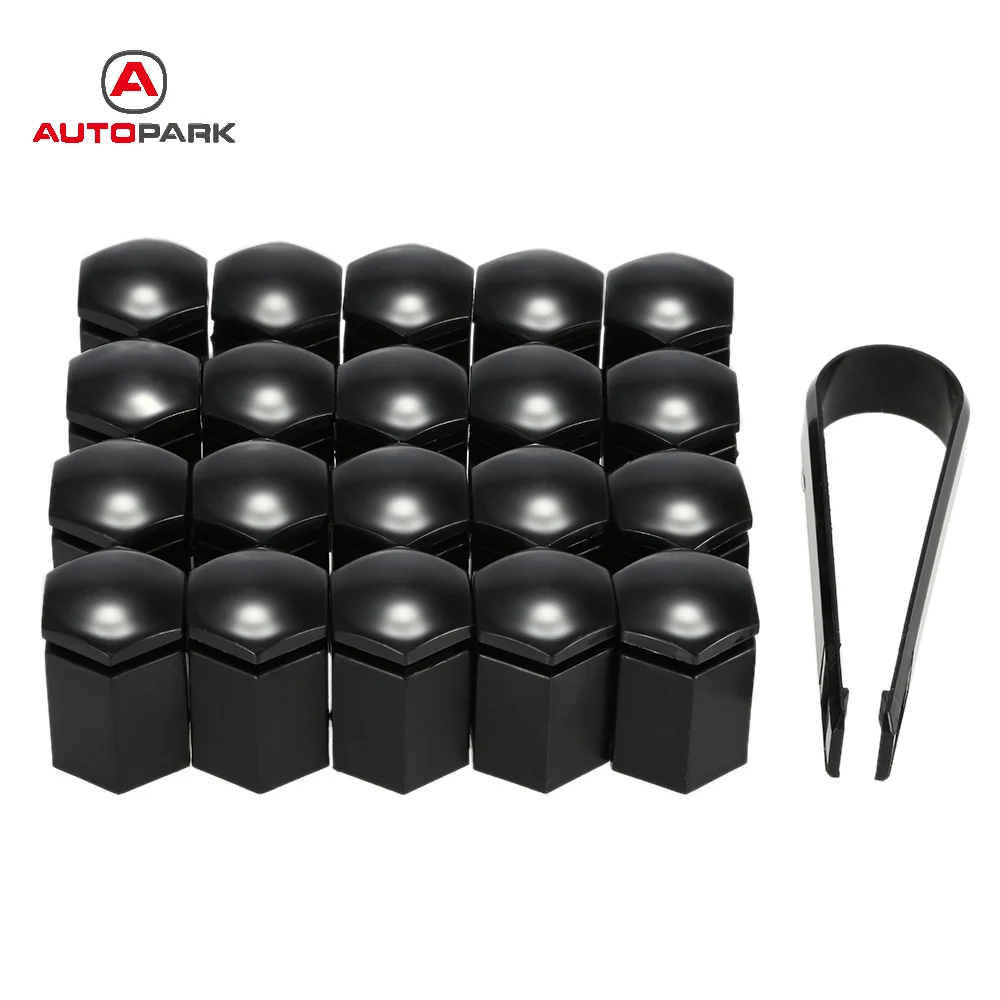 

car-styling 20Pcs/set Wheel Lug Bolt Center Nut Covers Caps Vehicle Auto Car Wheel Nut Bolt Cover Cap black 17 * 30mm
