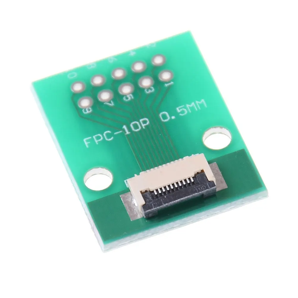 Гибкие печатные платы FFC кабель 10PIN 0 5 мм Pitch Разъем SMT адаптер до 2 54 1 00 дюйма шаг