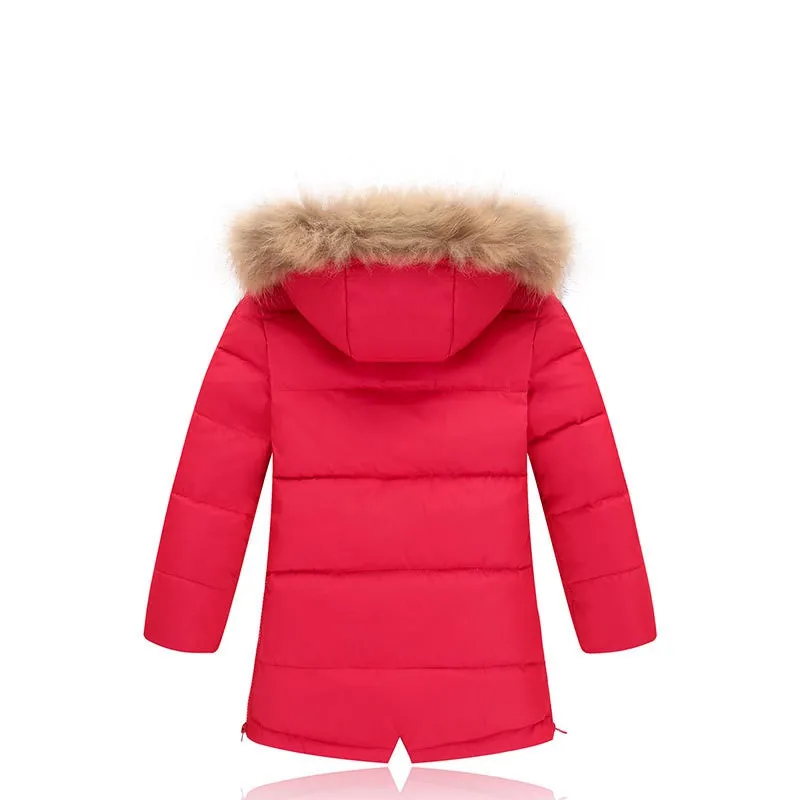 CROAL CHERIE Light 90% White Down Coat For Boys Outerwear Raccoon Fur Children Winter Parkas Jacket For Girls 110-150cm  (15)
