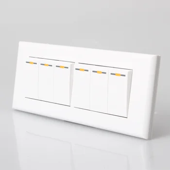 

CHINT Switch Socket NEW5G 118 Type Four Position Six Gang One Way Switch Panel Electric Switches