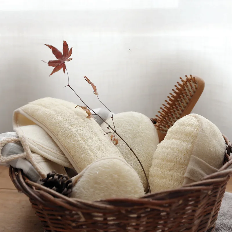 

Japan Style Natural Loofah Bathing Spa Special Massage Bath Towel Back Adult Pull Back Bathing Strip Friendly Bathroom Supplies