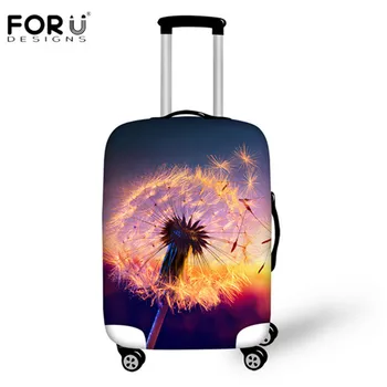 

FORUDESIGNS Thick Stretch Luggage Protective Covers Fashion 3D Dandelion Printed Trolley Cases for 18 22 24 28 30 Inch Suitcase