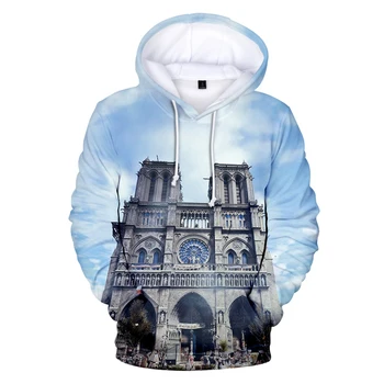 

2019 New Arrival Notre Dame de Paris 3D Hoodies Sweatshirt Male/Female Spring Fall Winter personality Long Sleeve pullovers