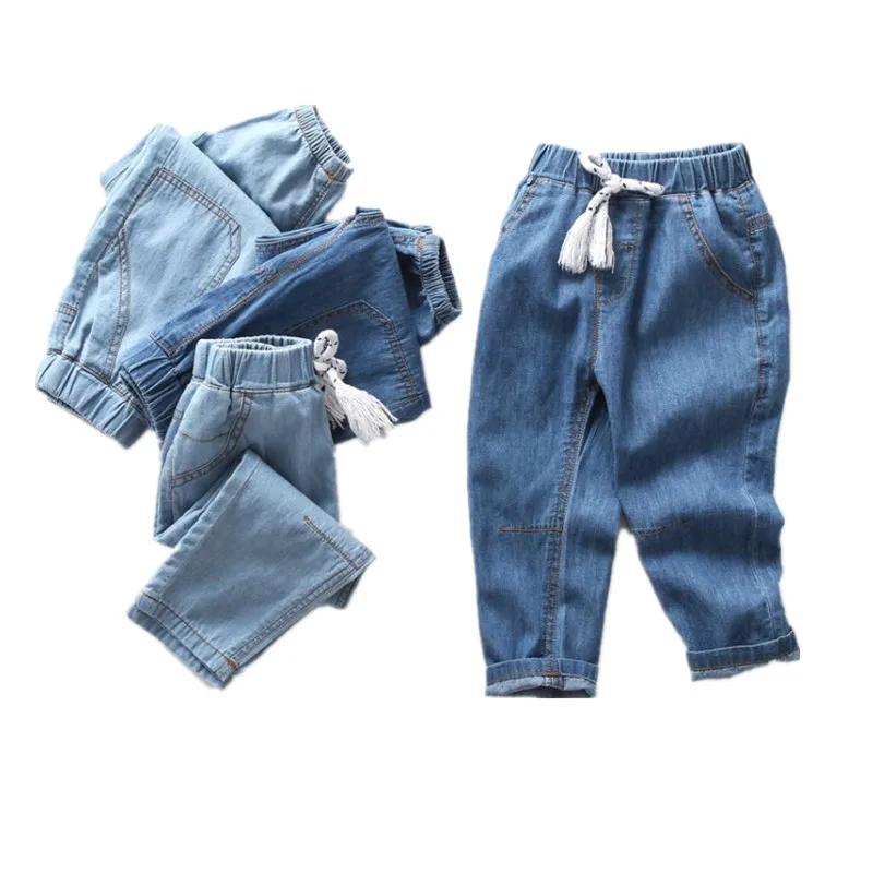 

Summer Baby Boys Girls Harem Pants 2018 Kids Children Denim Trousers Solid Cowboy Clothes Kids Casual Pants Joggers For 2-9T