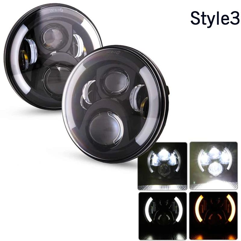 For Lada Niva 7 inch Led Headlight HiLow Beam Light Halo Angle Eyes DRL HeadLamp For Jeep Wrangler off Road 4x4 Suzuki Samural未标题-6