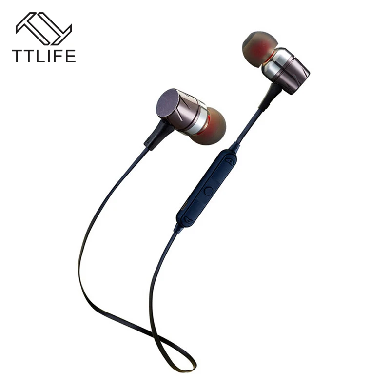 

TTLIFE Wireless Bluetooth 4.0 Earphone Stereo Sweatproof Earbuds Magnetic Design Headset With HD Mic Noise Reduction For Phone