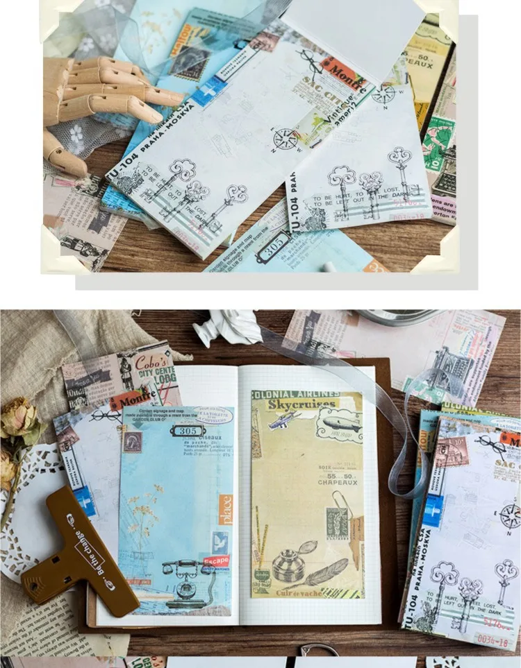Коллаж девушка мечта блокнот Липкие заметки памятки закладки для блокнота подарочные канцелярские принадлежности