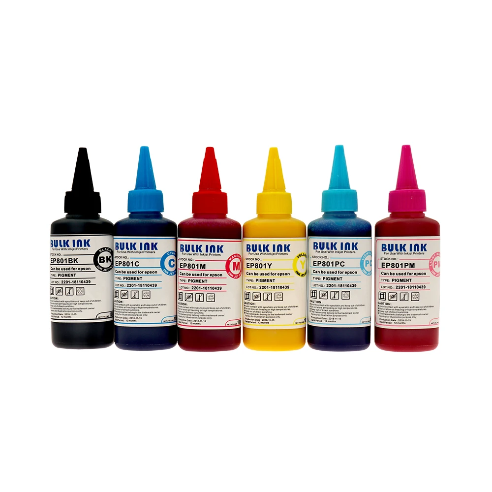 

6-Color Pigment Ink for Epson Universal Refill Ink 600 ml Ink for Epson R250 L350 L355 L362 L366 L550 L555 L566 Printers