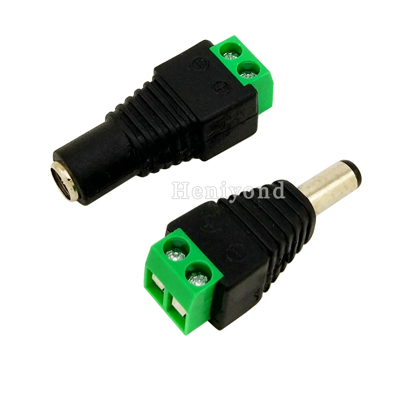 

10 Pairs Male Female 2.1 x 5.5mm 12V DC Power Jack Plug Adapter Connector for CCTV Camera Free Shipping