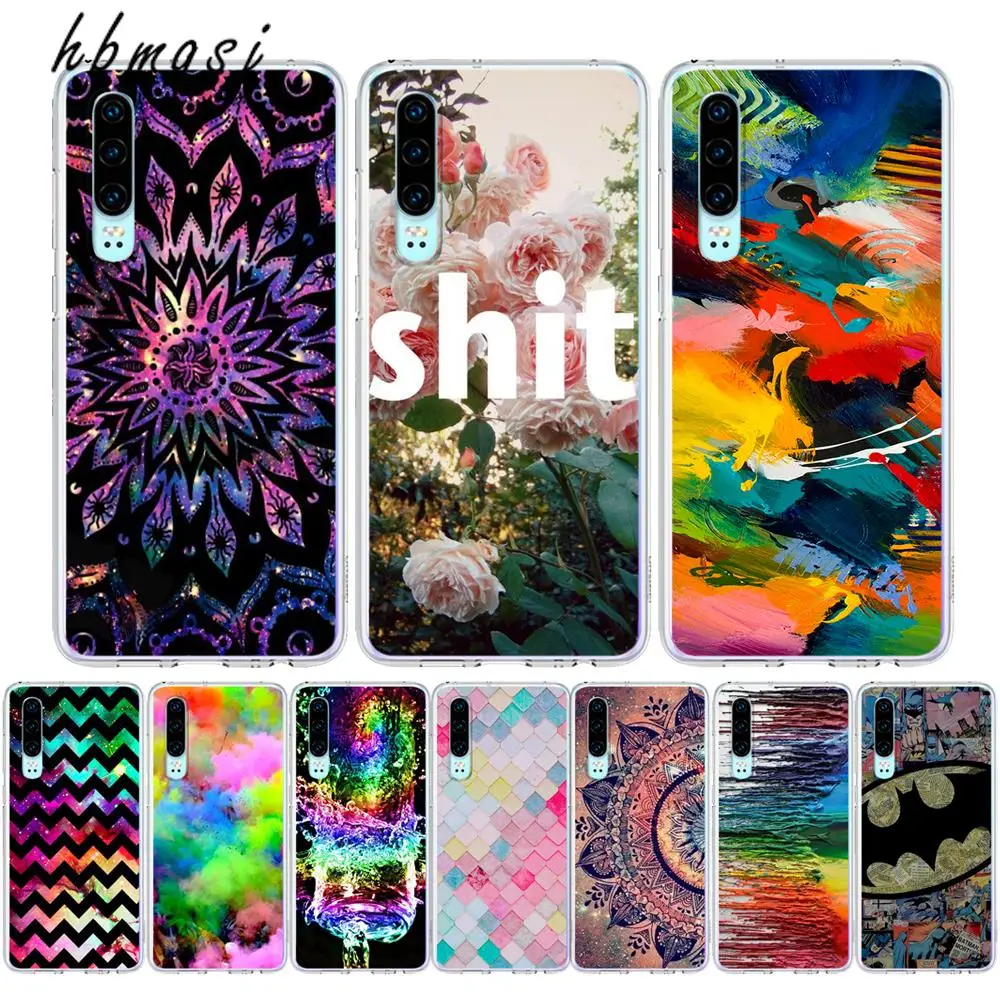 

Cool funda for huawei p20 lite p20pro case silicone soft mandala cartoon original coque for p20 pro p20 mobile phone back cover