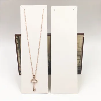 

50Pcs/Lot 18.5x5.5cm Necklace Long Stripe Blank Pure Color Jewelry Accessory Packaging Bracelet Anklet Display Necklace Cards