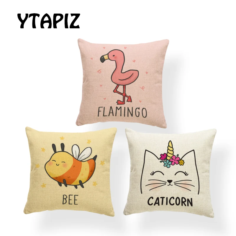 

Pleasant Alpaca Bear Bee Cat Caticorn Chameleon Corgl Dolphin Elephant Fox Parrot Pillow 45X45Cm Polyester Decor Sofa Cushions