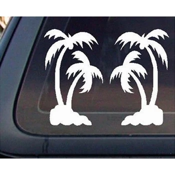 

SET of 2: Palm Hawaiian Tree window Decal / Sticker 15cm