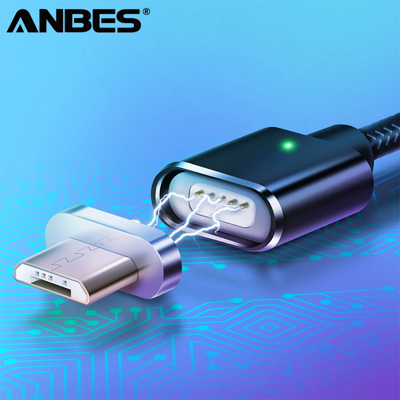 

ANBES Magnetic Cable Micro Usb Type C Super Fast Charging Cable Phone Microusb Magnet USB C Cable For Sumsang Huawei Xiaomi