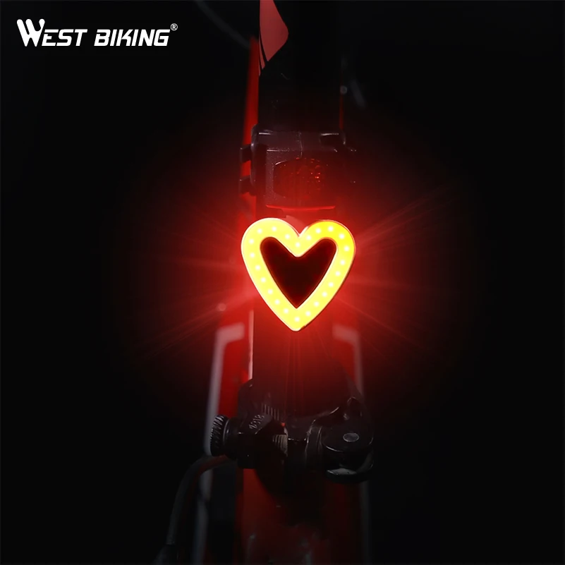 Top WEST BIKING USB Rechargeable Bicycle Taillight 6 Modes LED Reflective Lamp Bike Light MTB Road Bike Accessories Cycling Light 0